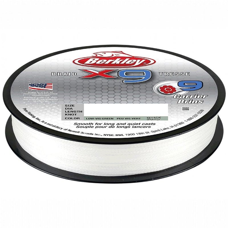 Berkley x9 Braid Superline, Low-Vis Green, 100lb test | 131 lbC | 59.7kg, 164yd | 150m Fishing Line, Suitable for Freshwater and Saltwater Environments - Image 3
